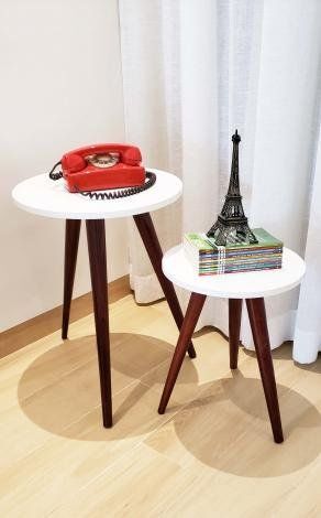 Shee Nordic TWINS/DOUBLE !! Coffee Tables♦️ big size ♦️wooden ♦️(Unassembled)- White ♦️ Coffee Tables♦️ color white size big 50cm, small 45cm.
