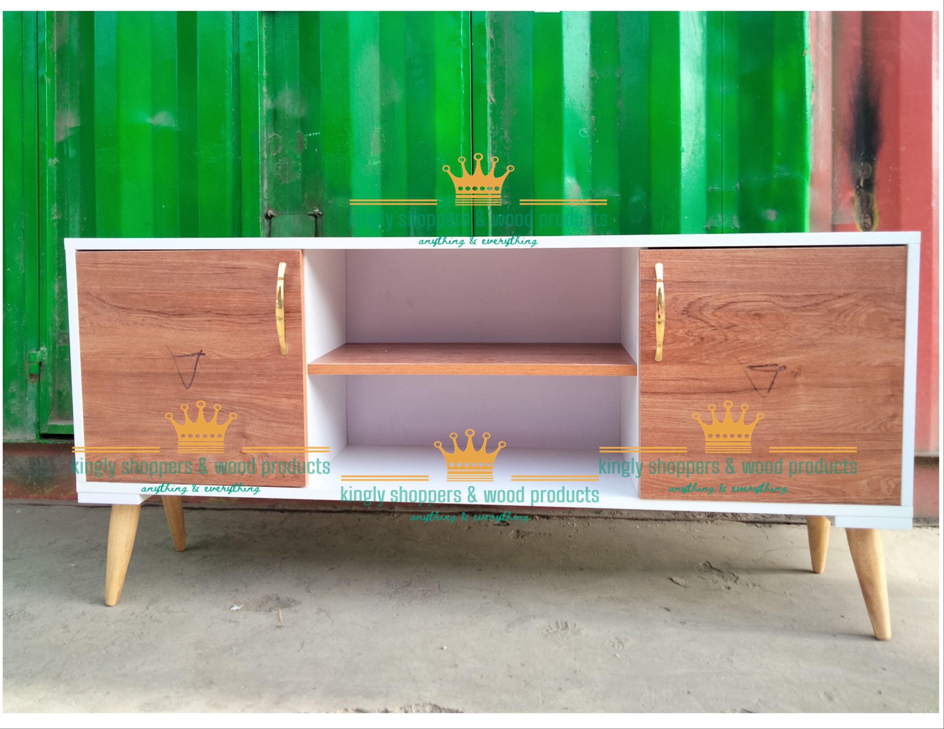 CHERRY BOMB" 5FT Tv Stand ♦️wooden Tv stands with cabinets ♦️Size 150x30X50cm ♦️Colours :White