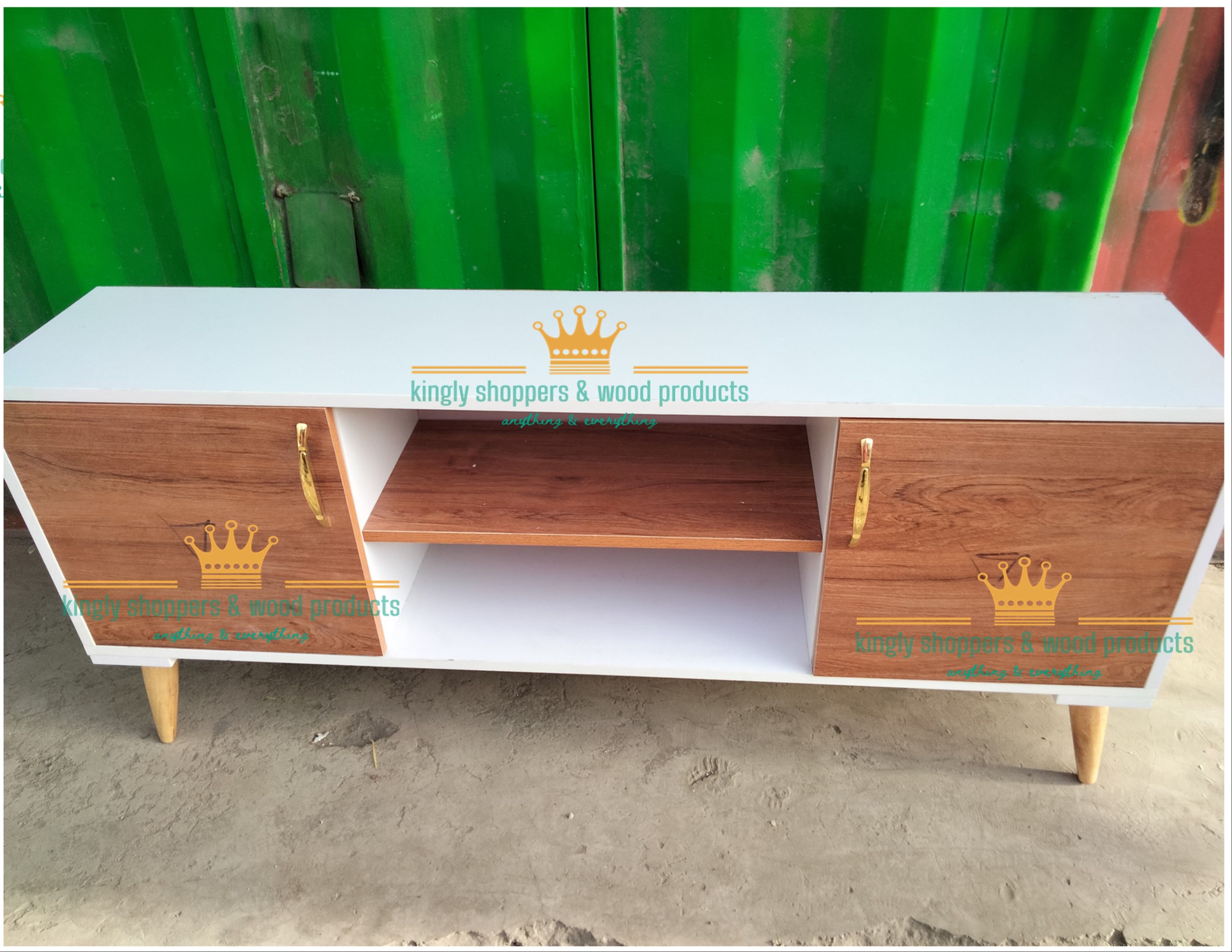 CHERRY BOMB" 5FT Tv Stand ♦️wooden Tv stands with cabinets ♦️Size 150x30X50cm ♦️Colours :White