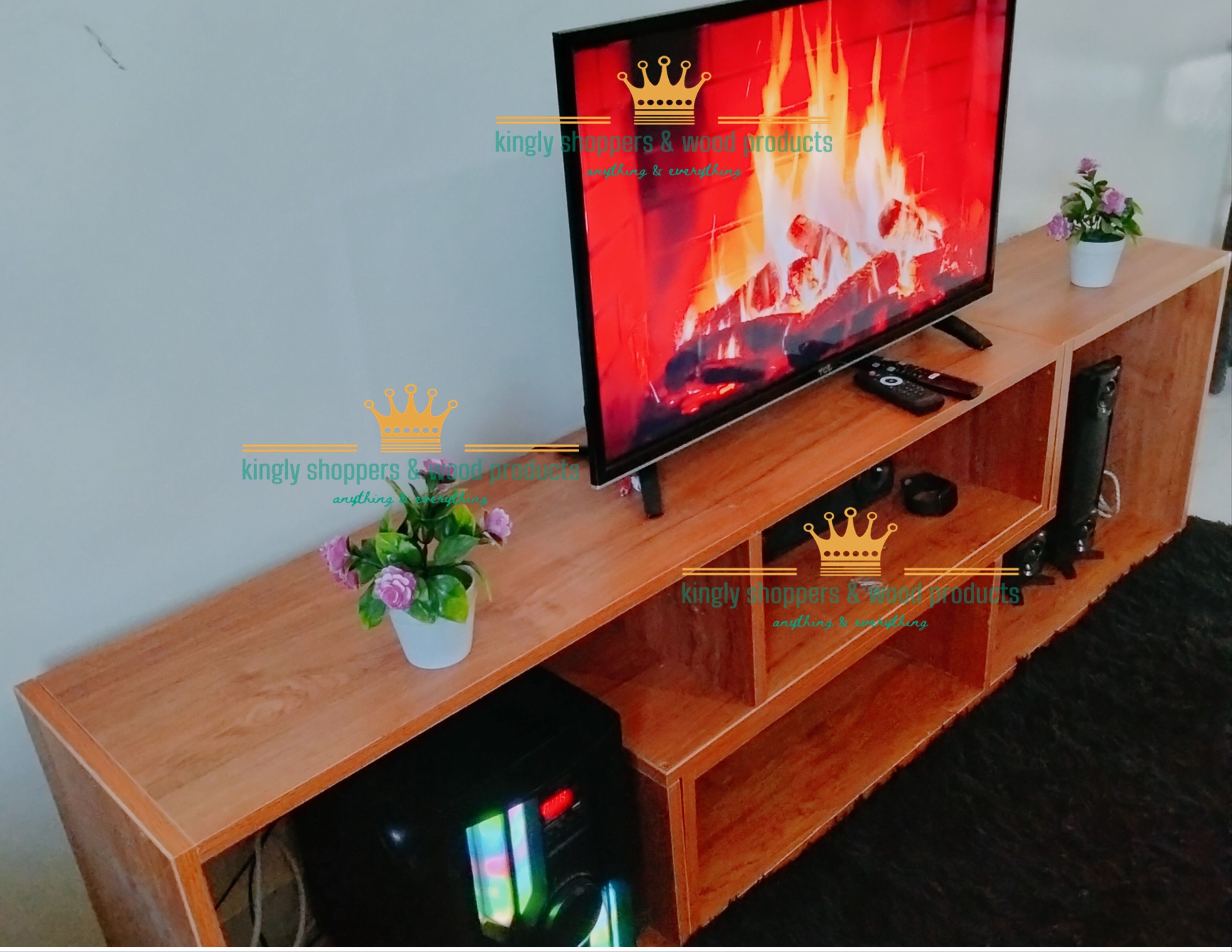 TALLIAS 90" Tv Stand ♦️wooden Tv stands with cabinets ♦️Size 1700x30x50cm ♦️Colours :ROYAL TEAK