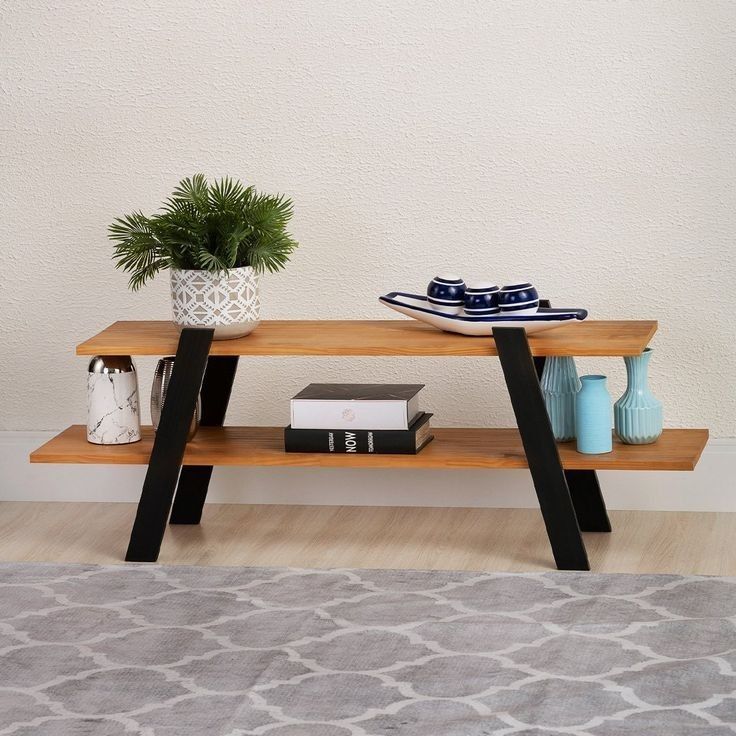 JUST SIMPLE TV STAND 4FT♦️ SIMPLE♦️wooden Tv stands with cabinets ♦️Size 120X30X50cm ♦️Colours :WHITE/BROWN  ROYAL TEAK