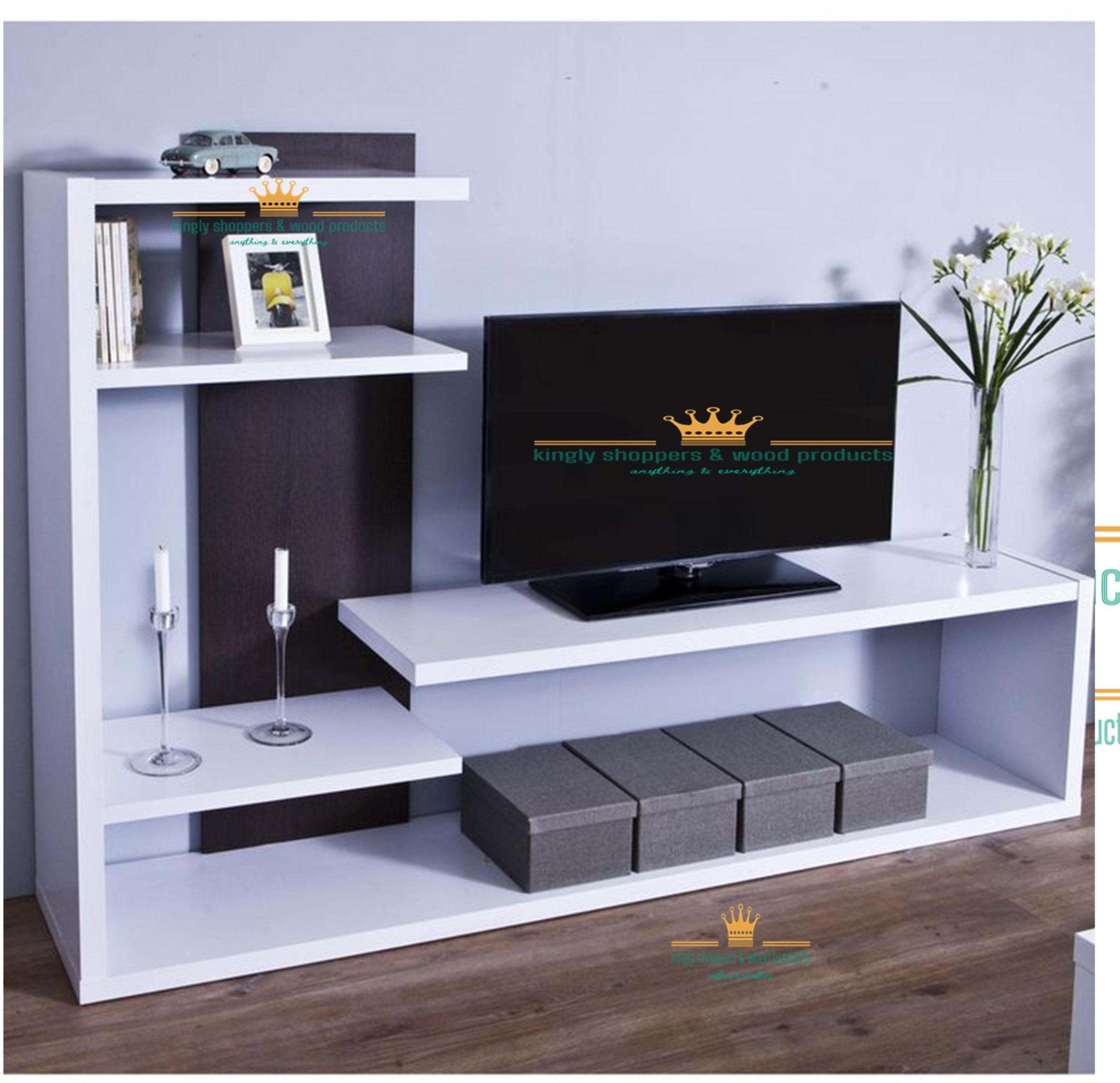 Cockatoo  Tv Stand ♦️wooden Tv stands with cabinets ♦️Size 120x30x120cm ♦️Colours :White