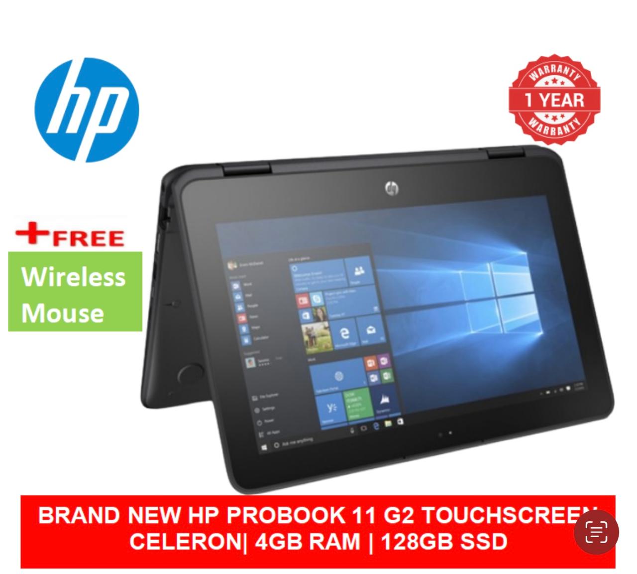 (BLACK FRIDAY OFFER) BRAND NEW HP PROBOOK 11 G2 | CELERON| 4GB RAM | 128GB SSD |TOUCHSCREEN  LAPTOP|WINDOWS 10 PRO+FREE MOUSE 2 IN 1 LAPTOP