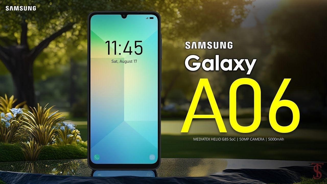 New Arrival Samsung Galaxy A06 128GB+4GB 50MP Camera 6.7" 90Hz MTK Helio G85 (12nm) 5000mAh 25W Type-C Charge Android 14 Side Fingerprint Unlock Smart Phones