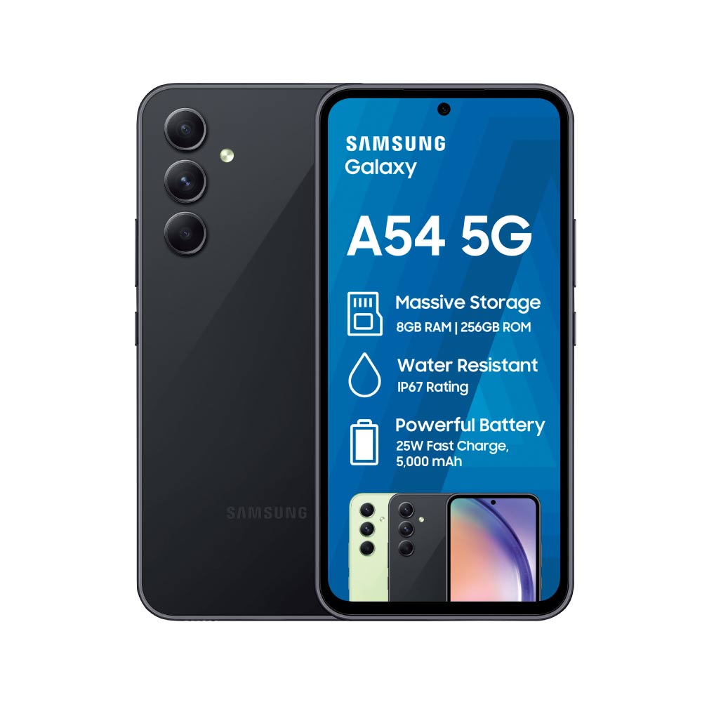 Samsung Galaxy A54 5G, 6.4" screen size, 128GB ROM + 6GB RAM (Dual SIM), 5000mAh smartphones 50,0MP MAIN CAMERA 32.0MP SELFIE  128GB 120Hz 6.6" AMOLED 50MP Android 13 CPU Octacore SMARTPHONES