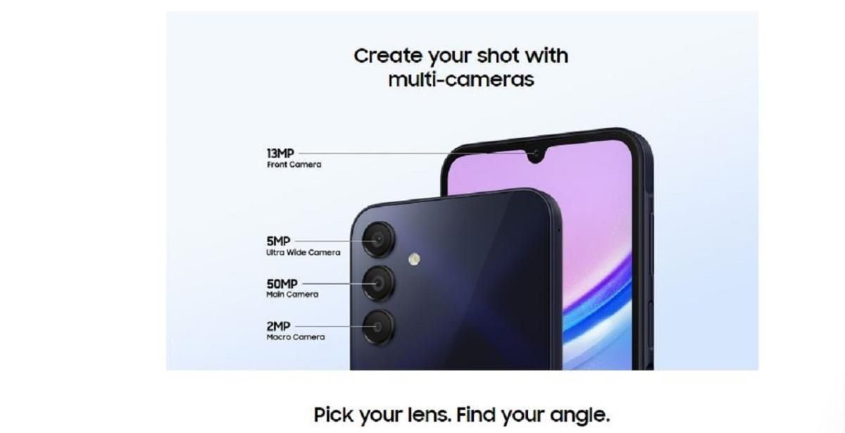 Samsung Galaxy A15 128GB+4GB RAM  50MP Triple Camera Mediatek Helio G99 6.5"  Display 90Hz refresh rate Android 14 5000mAh battery 25W Type-C Charge Smart Phones