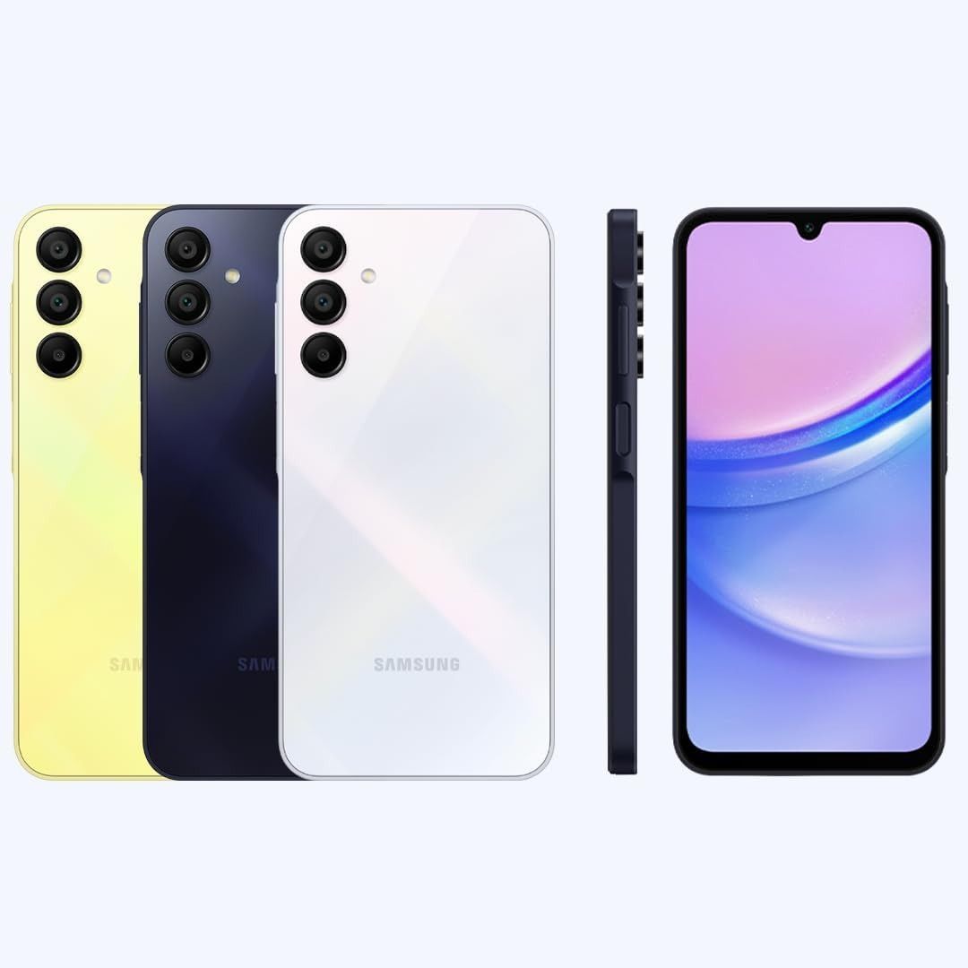 Samsung Galaxy A15 128GB+4GB RAM  50MP Triple Camera Mediatek Helio G99 6.5"  Display 90Hz refresh rate Android 14 5000mAh battery 25W Type-C Charge Smart Phones