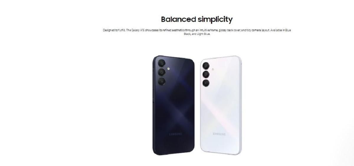 Samsung Galaxy A15 128GB+4GB RAM  50MP Triple Camera Mediatek Helio G99 6.5"  Display 90Hz refresh rate Android 14 5000mAh battery 25W Type-C Charge Smart Phones