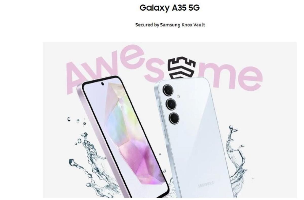 New Arrival Samsung Galaxy A35 5G 128GB+6GB RAM 120Hz Refresh rate 6.6" Display AMOLED 50MP Triple Camera Android 14 5000mAh 25W Fast charging Type-C Smart Phones Fingerprint Unlock smartphone