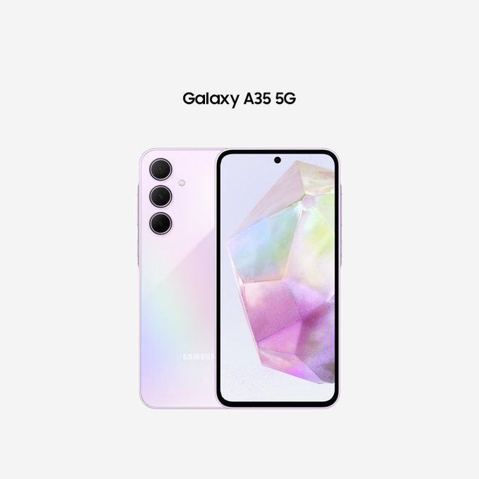 New Arrival Samsung Galaxy A35 5G 128GB+6GB RAM 120Hz Refresh rate 6.6" Display AMOLED 50MP Triple Camera Android 14 5000mAh 25W Fast charging Type-C Smart Phones Fingerprint Unlock smartphone
