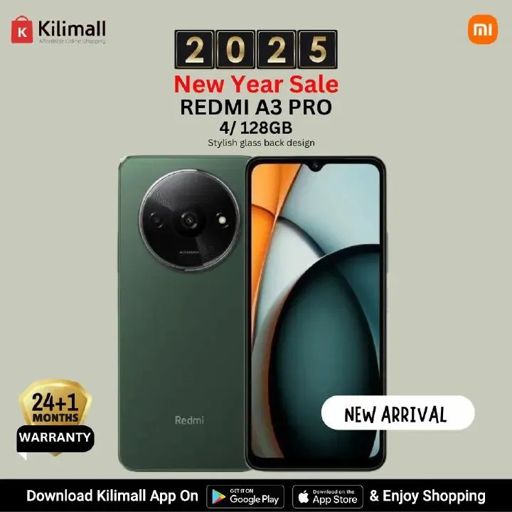 [NEW YEAR SALE] Redmi A3 PRO 6.71" 128GB + 4GB 4G Network 5160mAh Battery 8MP AI Camera 10W Fast Charging Fingerprint Sensor Android 14 Smart Phones