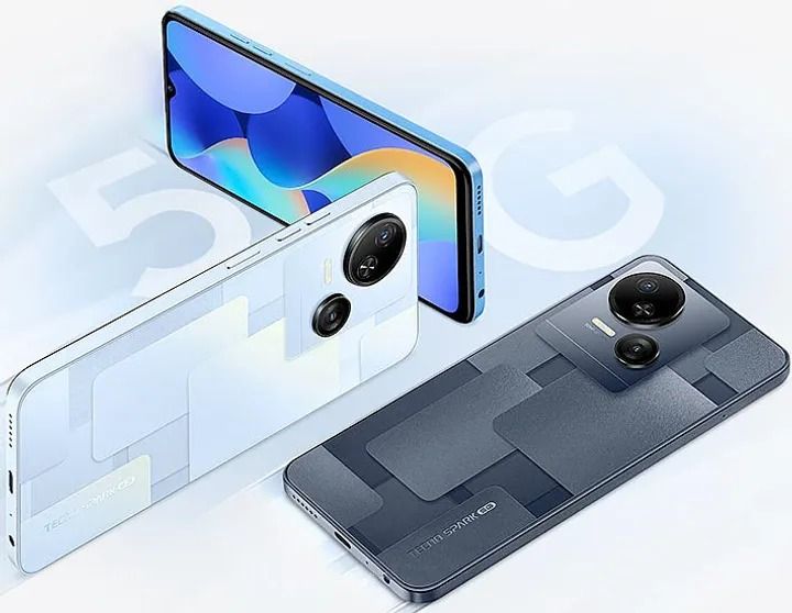 TECNO SPARK 10 5G 256GB internal storage +16(8+8)GB RAM 50MP Ultra Clear Camera Android 13 90Hz Refresh rate  6.6" HD+ Display Dual SIM 5000mAh + 18W type c fast charger smartphones