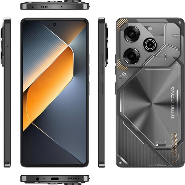 Brand New Tecno Pova 6 Neo 6.78" FHD+ 120Hz 256GB+16(8+8)GB RAM MTK Helio G99 Ultimate 33W 7000mAh 50MP MAIN CAMERA 8.0MP SELFIE Dual Speaker Android 14 Dual Sim Smart Phone