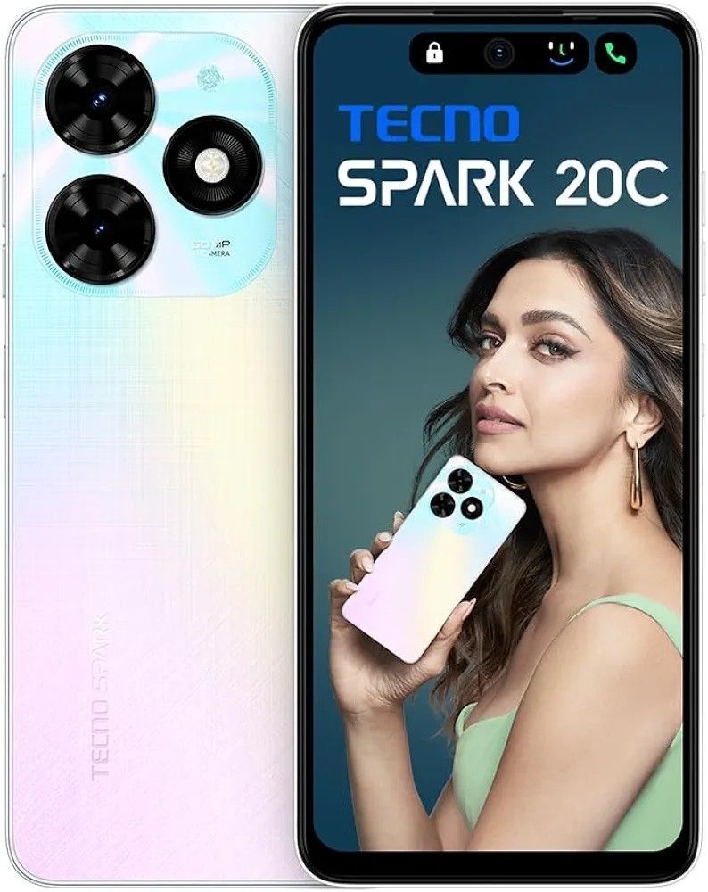 [Super Brand] TECNO SPARK 20C 256GB/128GB + 12(4+8)GB/8(4+4)GB RAM 6.6" 90Hz 50MP 5000mAh 18W Type-C Fast Charge Dual Speaker Dual SIM 4G Side Fingerprint Smart Phones