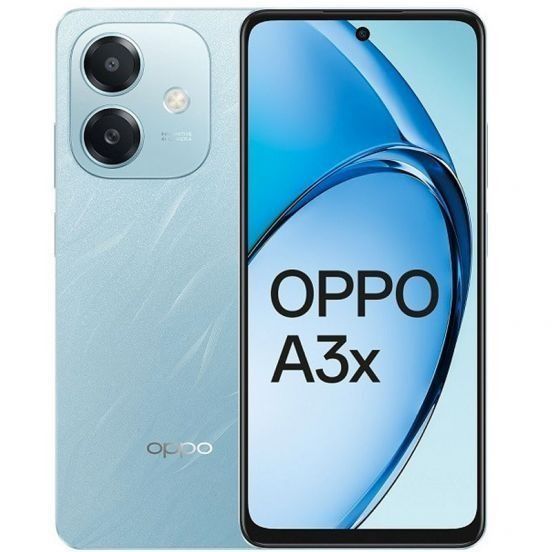 Oppo A3x 6.67-inch' 128GB ROM 4GB RAM"Battery: 5100mAh BATTERY CAPACITY Dual //SIM 120Hz refresh rate 8MP Rear camera 5MP Front camera Smart phone