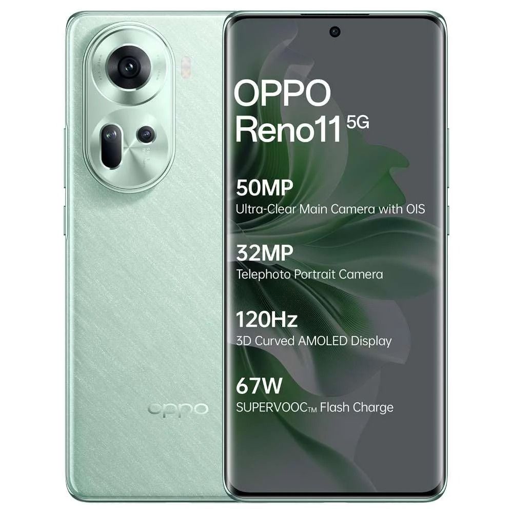 Oppo RENO 11 5G,12GB RAM + 256GB Storage Waterproof and dust resistant IP65 6.7",5000 mAh-Dual sim ,50MP Camera 67W 50000mAh Type C Charging system Android 14 Dual sim Side Fingerprint Smartphones
