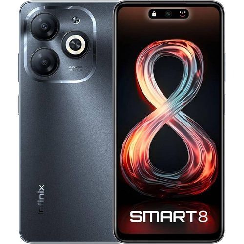 INFINIX SMART 8 128GB STORAGE UPTO 8GB RAM (4+4)GB 8 6.6'' HD PUNCH HOLE SCREEN,13MP DUAL CAMERA, SIDE FINGERPRINT 5000mAh BATTERY SMART PHONES