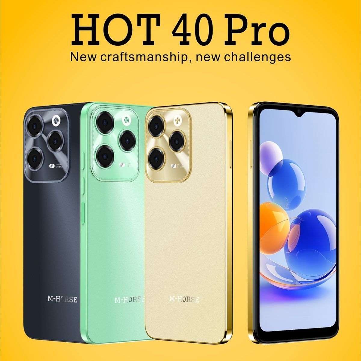 [BRAND NEW] M HORSE Hot 40 Pro 6.6 inch HD 4GB RAM (2+2) /64GB ROM 5MP+8MP Fingerprint OS: Android 13.0 CPU: Quad-Core 5000mAh IN-BUILT smart phon [FREE SCREEN PROTECTOR]es.