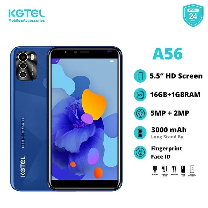 [Brand New]KGTEL A56 16GB Storage 3000mAh Dual SIM 5MP Camera 5.5" LCD Screen 1GB RAM Smart Phones