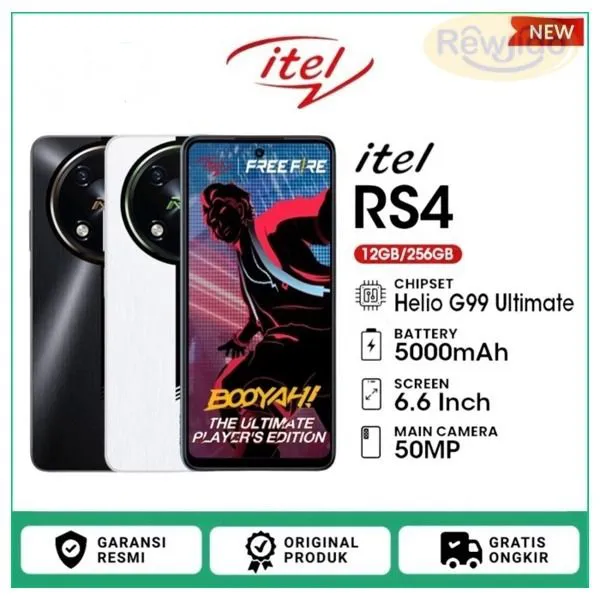 ITEL RS4 FREEFIRE 256GB ROM 16GB(8GB+8GB)RAM HELIO G99 ULTIMATE 6.6"INCHES PUNCH HOLE HD ULTRA CLEAR SCREEN ,120Hz REFRESH RATE 5000mAh ,4G NETWORK,50MP PRIMARY CAMERA AND 8MP FRONT CAMERA SMARTPHONES