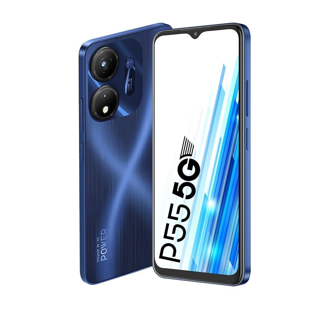 ITEL P55 5G 128GB STORAGE UPTO 16GB RAM (8GB +8GB EXTENDED) 45W POWER CHARGE 6.6''HD+ IPS DISPLAY 50MP + AI DUAL REAR CAMERA 5000mAh BATTERY + TYPE C CHARGING ANDROID 13 90Hz REFRESH RATE SMARTPHONES