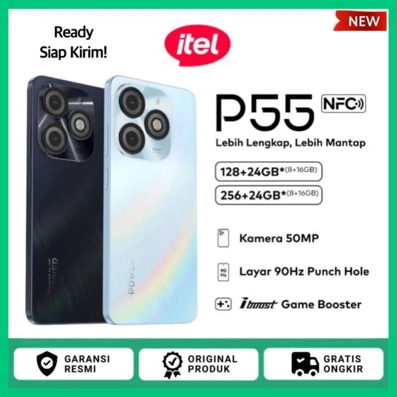 Itel P55 4G LTE Network 128GB Storage upto 8Gb Ram(4+4)GB 6.6-Inch LCD Screen Dual SIM 50MP+8MP Camera 5000mAh Baterry Fingerprint And Face Unlock Smartphone