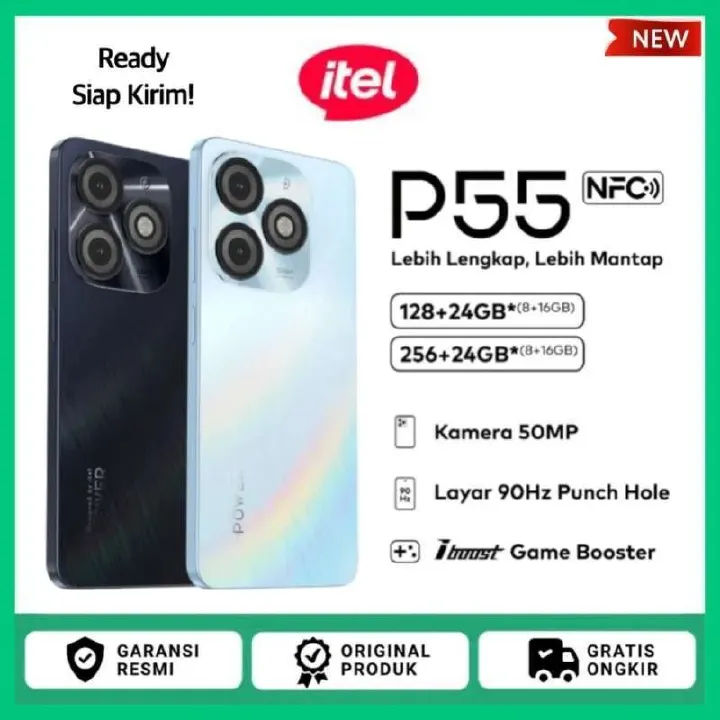 Itel P55 4G LTE Network 128GB Storage upto 8Gb Ram(4+4)GB 6.6-Inch LCD Screen Dual SIM 50MP+8MP Camera 5000mAh Baterry Fingerprint And Face Unlock Smartphone