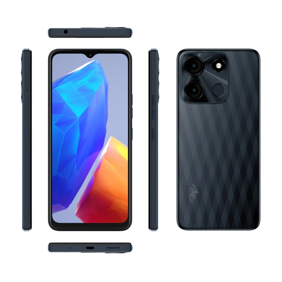 Brand New Itel A60s Dual SIM 64GB,(4+4) GB RAM 13MP Camera 5000mAh battery capacity  6.6 Inch HD + Waterdrop Full Screen Phone Fingerprint unlock smart phone