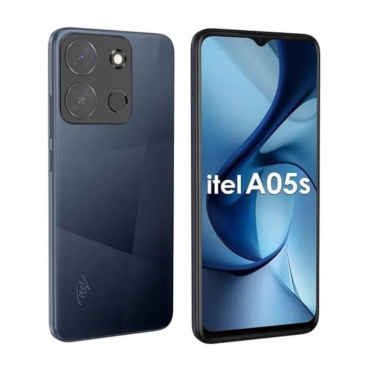 ITEL  A05S 32GB STORAGE 2GB RAM 4000mAh  battery capacity ANDROID13 GO 6.6" HD+ DUAL 8.0mp CAMERA FINGERPRINT unlock DUAL SIM SMART PHONE