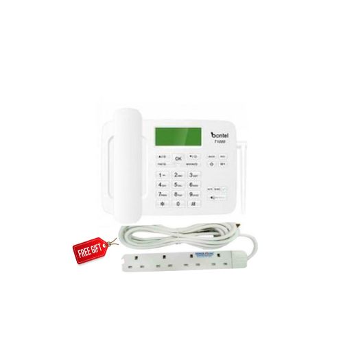 Bontel T1000 GSM Fixed Wireless Landline Desktop Phone 3000mAh Dual Sim with SMS Call FM Radio Featured phone