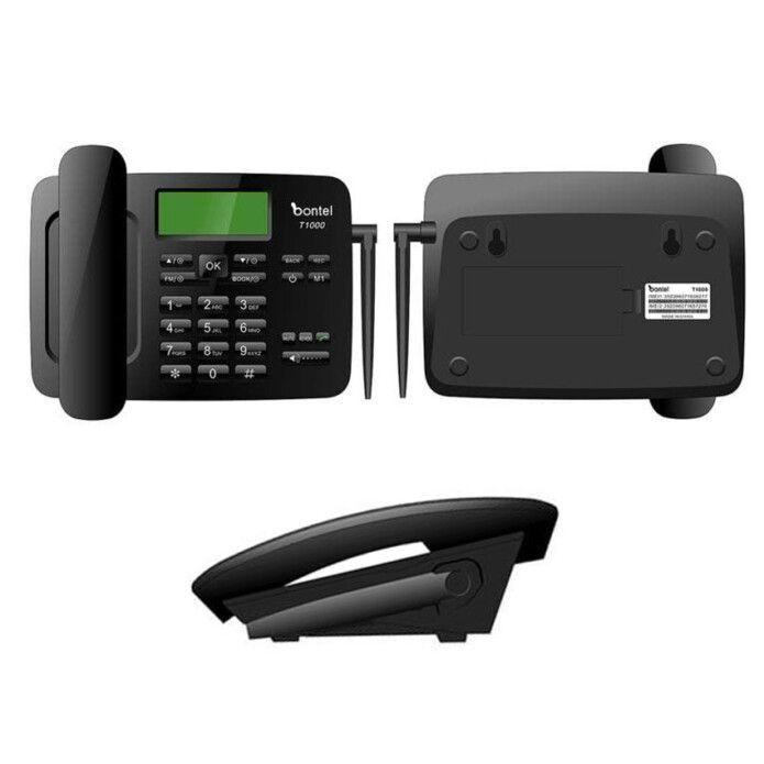 Bontel T1000 GSM Fixed Wireless Landline Desktop Phone 3000mAh Dual Sim with SMS Call FM Radio Featured phone
