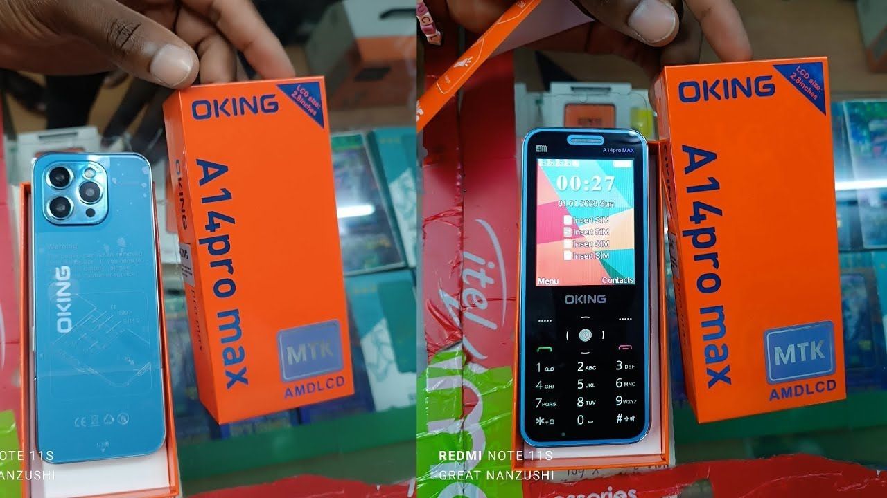 Oking A14 Pro Max With 4 SIM Cards. iPhone Design. 2300mAh Inbuilt Battery. featured phone