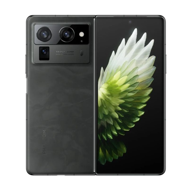 Tecno Phantom V Fold 2 5G, 512GB + 12GB RAM  5000mAh Glass front folded (Gorilla Glass Victus), plastic back, aluminum frame, Foldable LTPO AMOLED, Mediatek Dimensity 9000+ (4 nm) smartphones