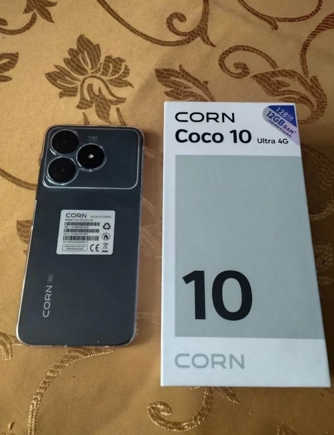 Corn Coco 10 Ultra 4G - 128 Gb ROM 12GB(4+8 Extended)GB 5000mAh battery 6.8 Inches HD+ Screen 13 MP Main camera 8MP Selfie 90Hz refresh rate Type-C Charger Android 14 Phone SmartPhone