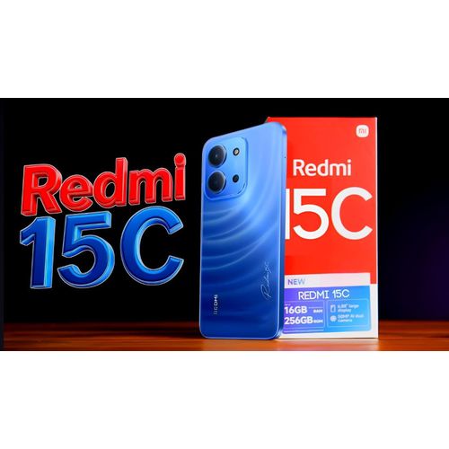 REDMI 15C 256B Storage UPTO 16GB(8+8)GB Extension Ram 6.9'' LCD 50MP Main Camera 6000mAh 33W Fast Charger Android 15 120Hz Refresh Rate Xiaomi Hyper OS 2 Side Fingerprint Smartphone smart phones
