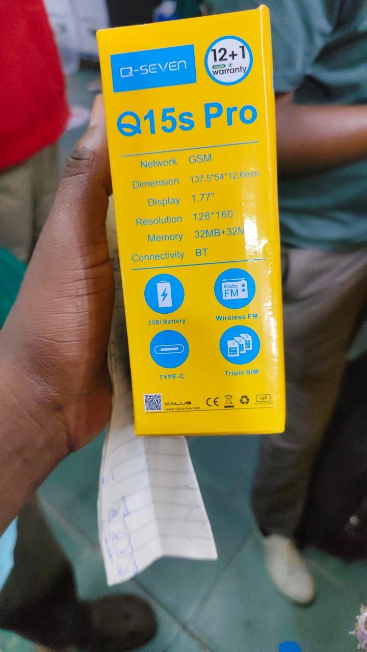 (NEW ARRIVAL!!)Q-SEVEN Q15s PRO 1.77 INCH FEATURE PHONE TRIPPLE SIM, TYPE-C CHARGING, BLUETOOTH CONNECTIVITY, WIRELESS FM, 25BI BATTERY FEATURE PHONES