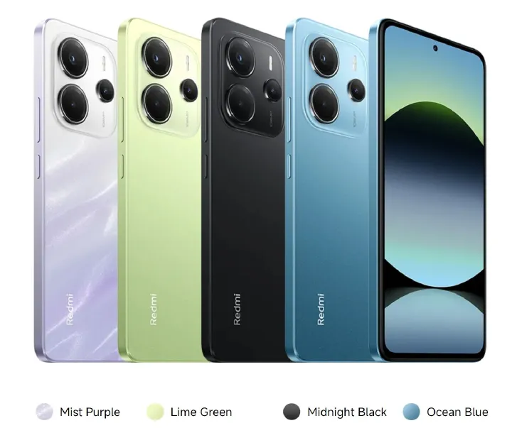 Brand New XIAOMI Redmi Note 14 8GB+256GB 6.67" AMOLED 120Hz Display 108MP Camera 5500mAh Battery IP54 Dust and Splash resistant Fingerprint Unlock 33W Fast Charge Smart Phones