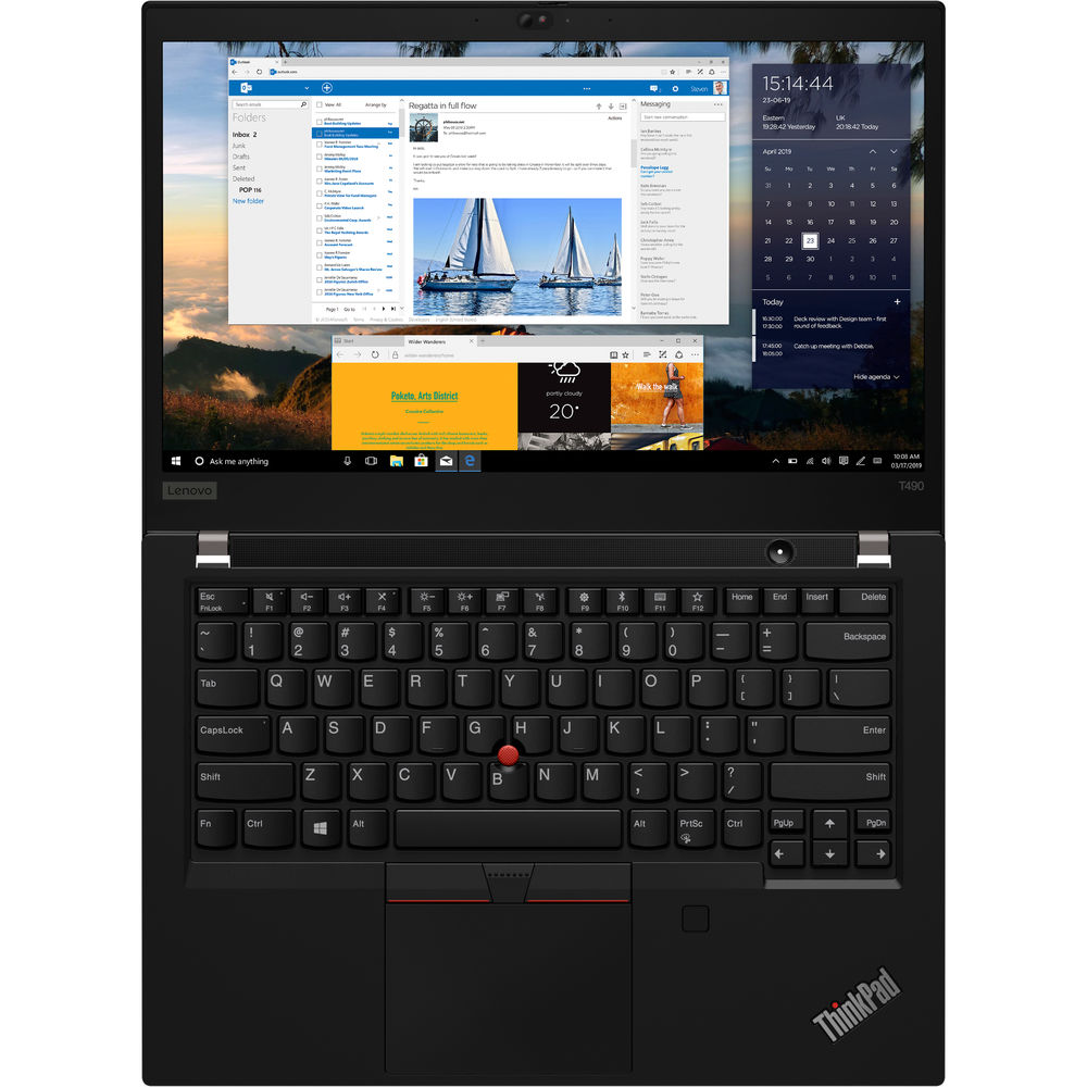 Refurbished LENOVO T490 Intel Core i5 8th Gen Fhd 14"  Display 16G Ram 256Gb Ssd Storage Installed with Windows 11 and Microsoft Office 2019 for Work,School and Entertainment