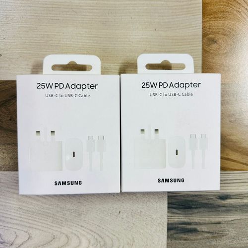 Samsung Galaxy S24 FE 25W Super Fast CHARGER USB C-C CABLE-white