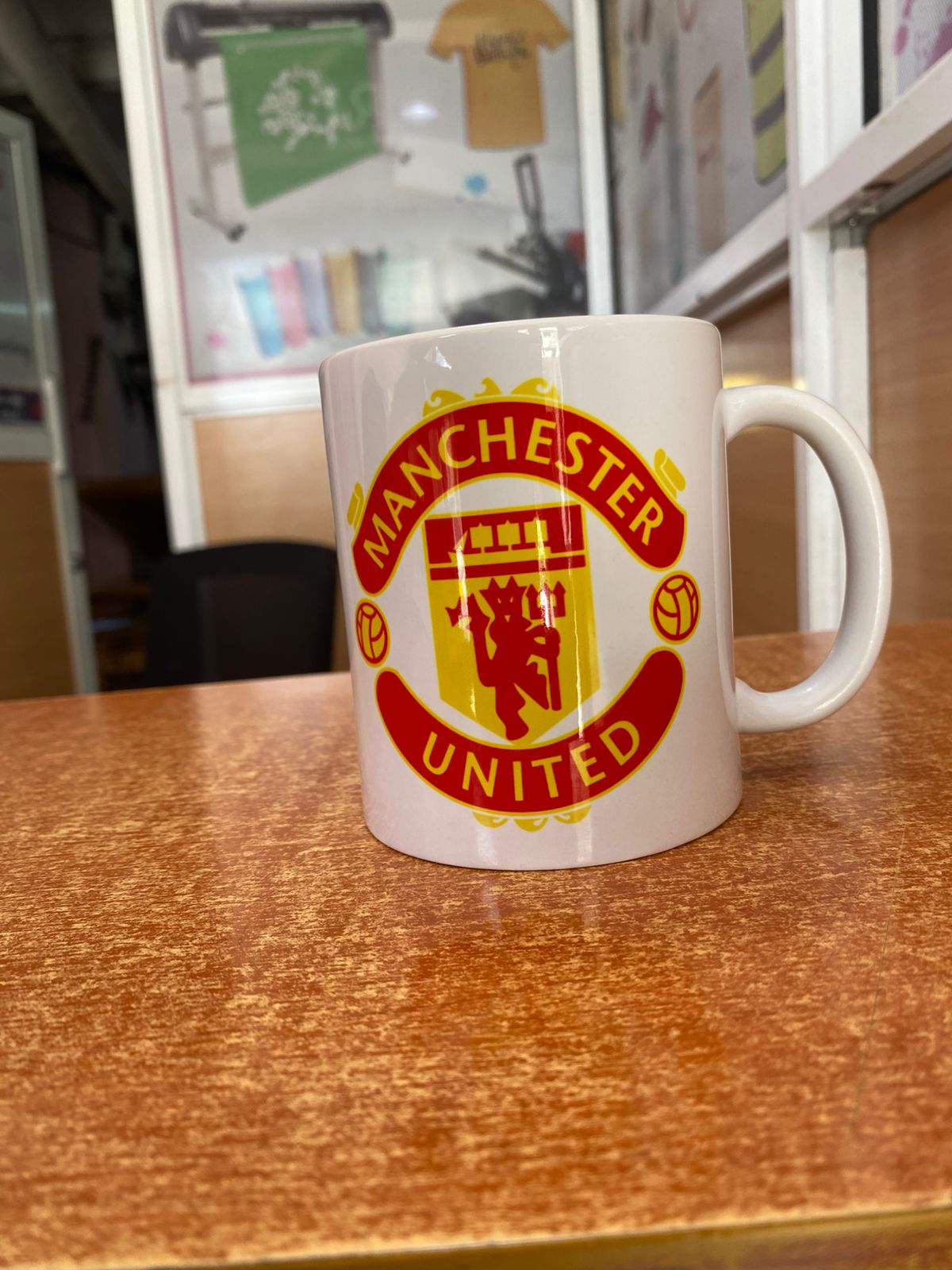 White Generic Manchester United Mug For Adults Birthday / Valentines Gift Cup Mug