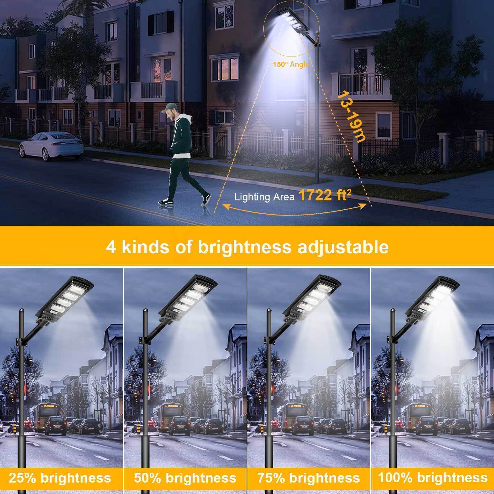 400W Solar Street Light Outdoor Waterproof 9900000 LM IP65 Solar Flood Lights Solar LED Flood Light Dusk to Dawn Lamp Commercial LED Lamp Solar Street Flood Light Outdoor Area Dusk To Dawn Wall Lamp