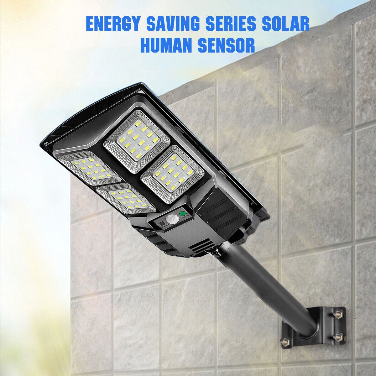 100W LED Solar Floodlight Panel Street Lights Outdoor Waterproof Remote Control