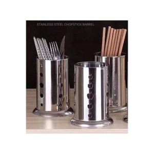 ✌️✔️Stainless Steel Spoon Holder.Ideal for drying cutlery after washing. 
Can also be used to drop in to counter tops.
Material : Stainless steel.
Dishwasher safe
The holes make it filter the water an