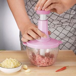 Manual Food Processor, Vegetable Slicer And Dicer.Vegetable food chopper, Handy Manual Chopper, Non-Electric Food Processor & blender with Stainless Steel Blades, Salad Spinner ,Manual Food Processor,