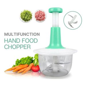 Manual Food Processor, Vegetable Slicer And Dicer.Vegetable food chopper, Handy Manual Chopper, Non-Electric Food Processor & blender with Stainless Steel Blades, Salad Spinner ,Manual Food Processor,