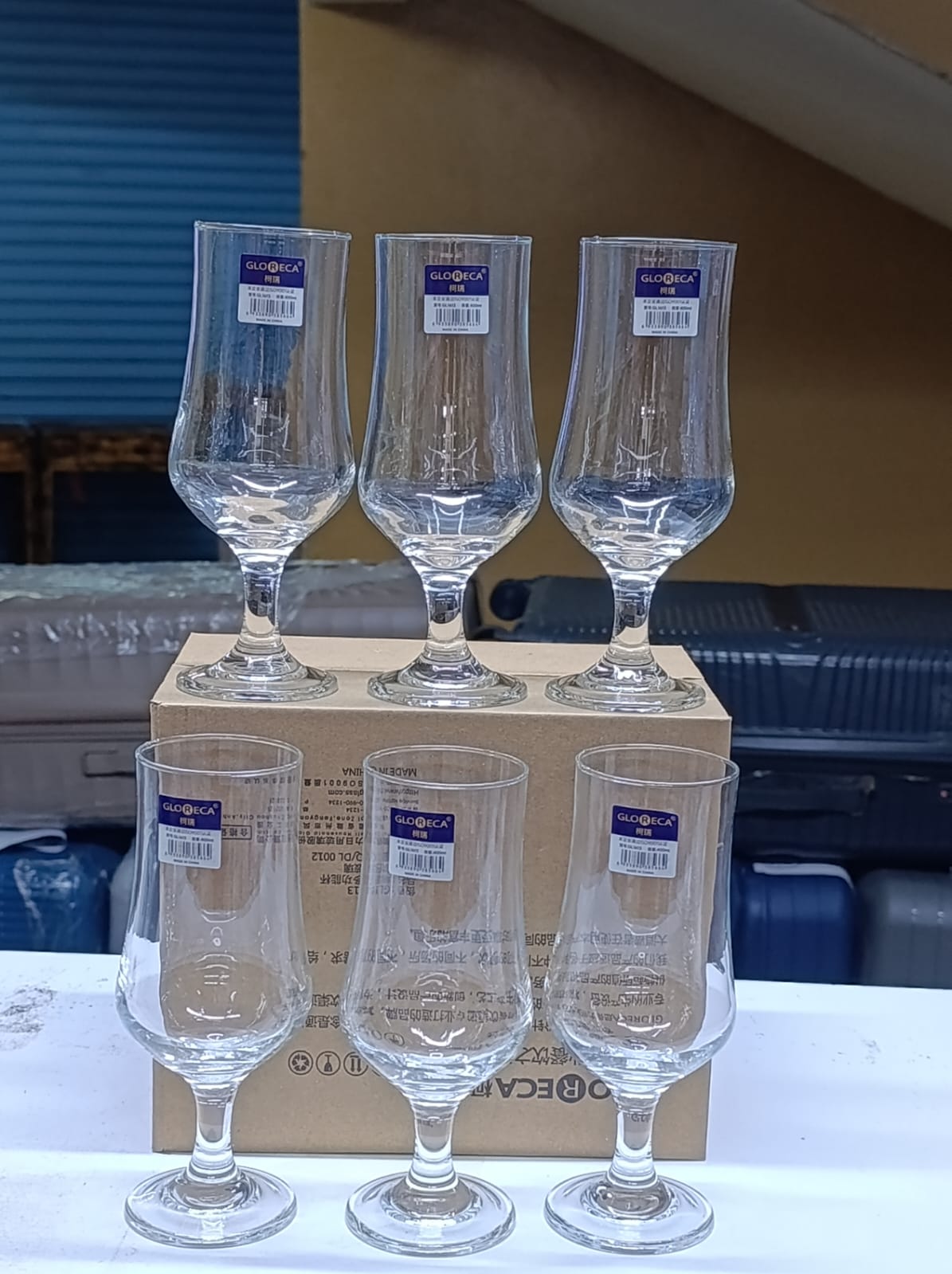 🎀Premium 6 pieces 380ml Curved Hurricane Glass Set – Durable Crystal-Style Drinkware for Juice, Mocktails & Beverages – 6pcs Glass Set