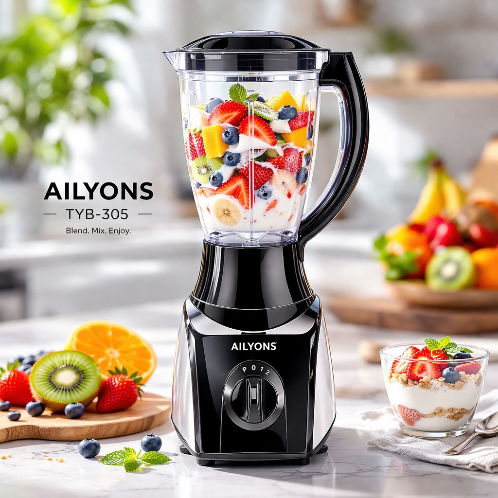 ✨ AILYONS Blender 2 in1;Dual Functionality, blender and a grinding machine,whipping up smoothies, sauces, soups, or grinding spices, nuts, or coffee beans;Versatile machine