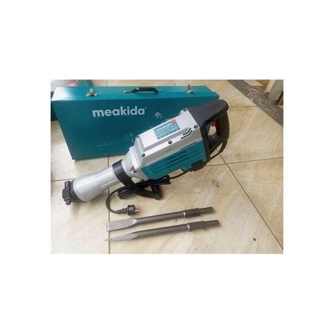💥 MEAKIDA DEMOLISHER; Heavy duty SDS Hex Demolition Hammer 2200W Concrete Breaker Pneumatic Drill, Jack Hammer, Vibration-Cushioned Handle, Includes Pointed And Flat Chisel 💥