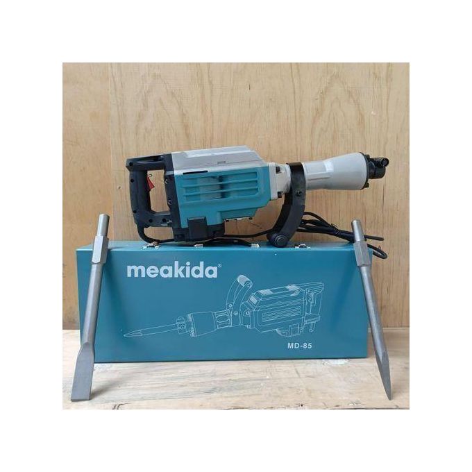 💥 MEAKIDA DEMOLISHER; Heavy duty SDS Hex Demolition Hammer 2200W Concrete Breaker Pneumatic Drill, Jack Hammer, Vibration-Cushioned Handle, Includes Pointed And Flat Chisel 💥