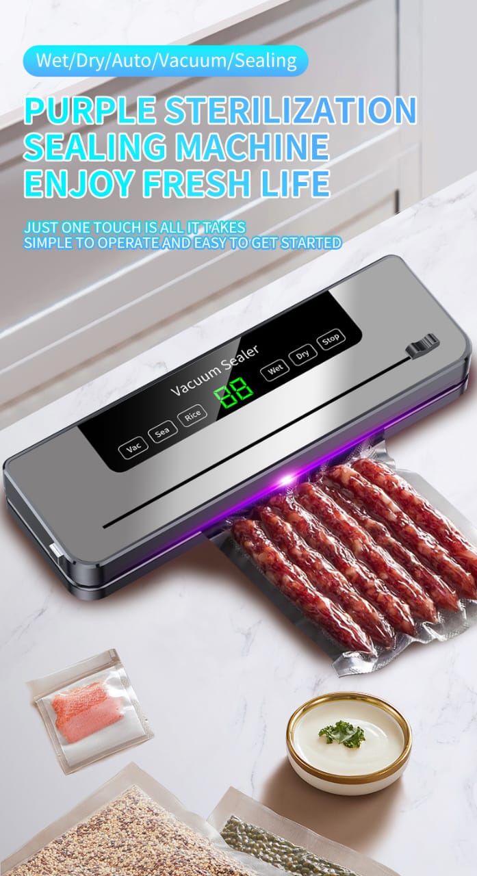 Automatic Food Vacuum Sealer Machine - Intelligent Touch Screen + 50 Free Sealing Bags